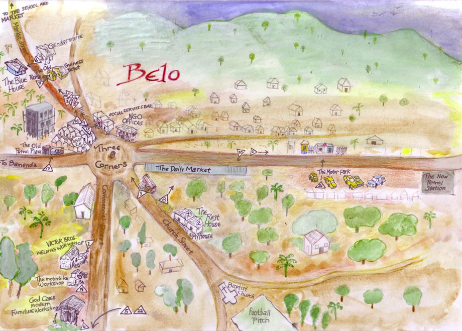 Map of Belo, Cameroon